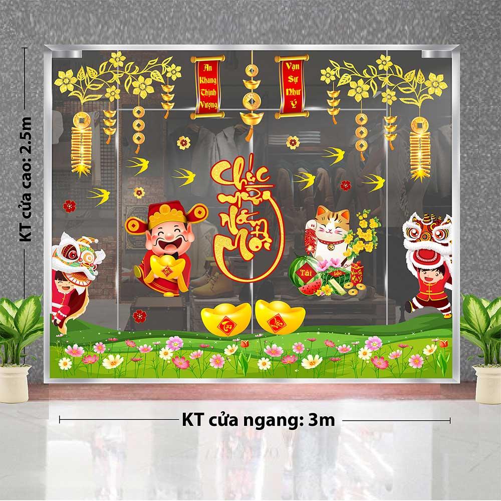DECAL TRANG TRÍ TẾT 2023 COMBO SỐ 27