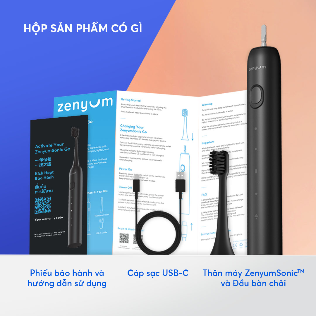 Bộ 2 Bàn Chải Điện Zenyum Sonic GO