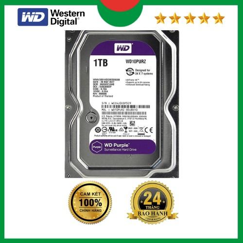 Ổ cứng HDD 1TB WD Purple WD10PURZ, Ổ cứng chuyên dụng dùng cho đầu ghi hình camera. Bảo hành 24 tháng