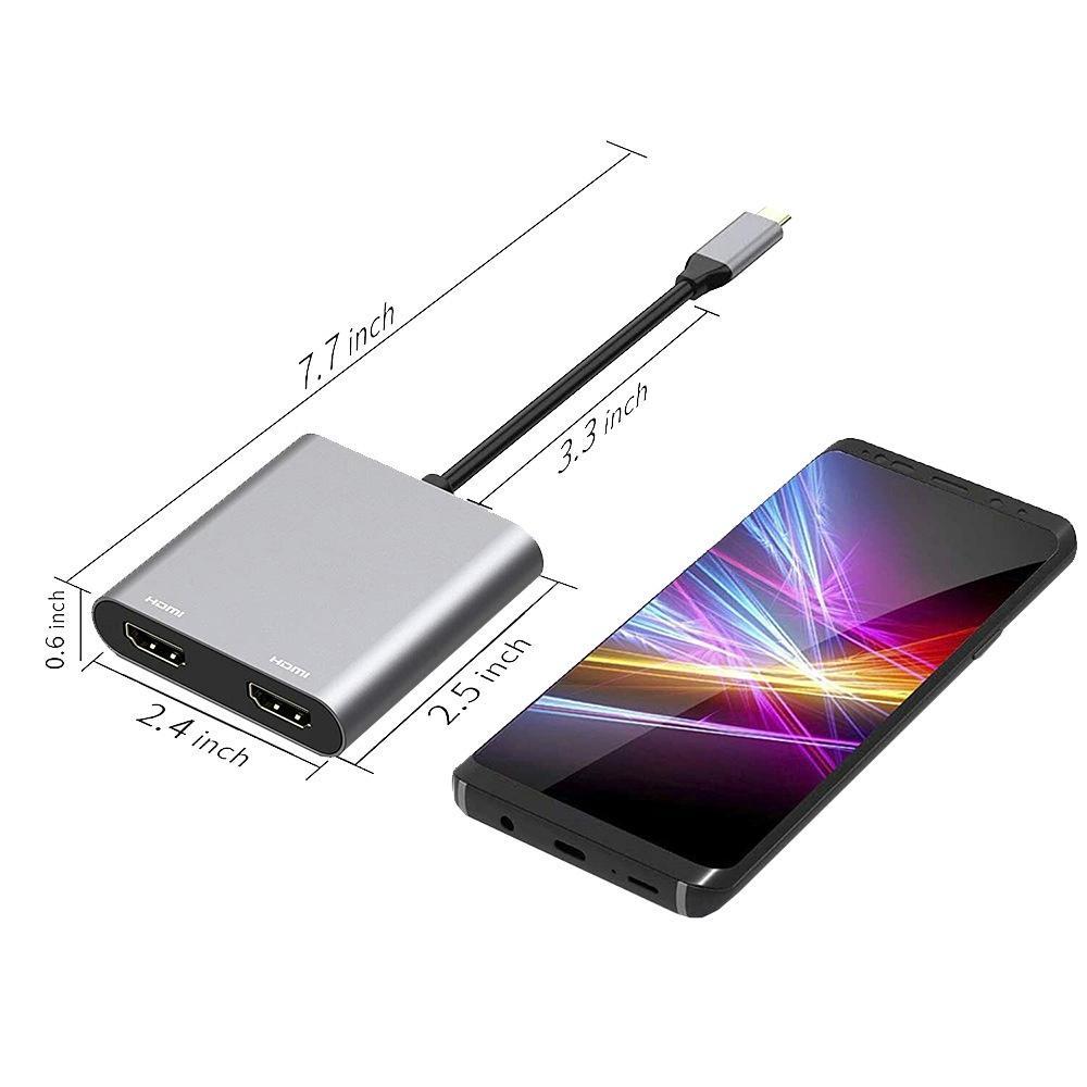 Hub Chuyển Đổi Type C Sang HDMI 2 Trong 1 4K Chuyên Dụng Cho Macbook Laptop Điện Thoại