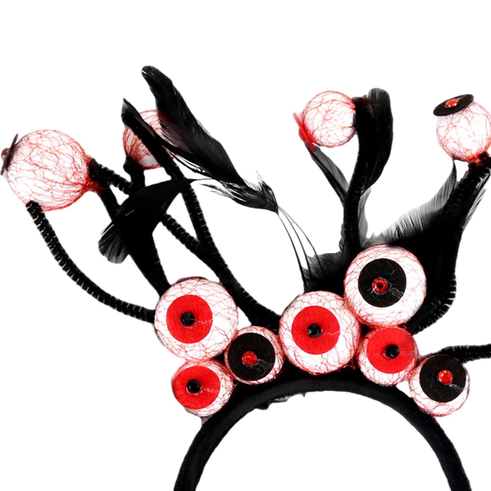 Halloween Headband, Hair Hoop, Headdress, Dress up Costume Headpiece, Spooky Eyeball Headband Hairband for Carnival Masquerade Role Play