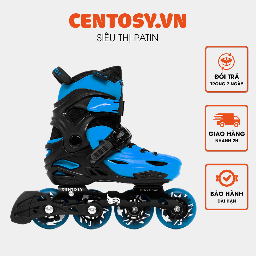 Giày Patin Centosy Kid Pro 2 Hàng chính hãng với thiết kế bắt mắt có thể đi được từ 2 đến 3 năm phù hợp với bé từ 3 đến 15 tuổi có các màu dễ lựa chọn cho các bé là trò chơi lành mạnh giúp bé rèn luyện tăng cường sức khoẻ tốt hơn 