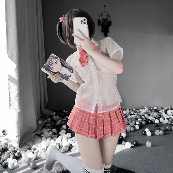 Cosplay học sinh Nhật Bản xuyên thấu gợi cảm cao cấp váy xếp ly cosplay sexy nữ sinh đáng yêu BIKI HOUSE N765 - TPHCM