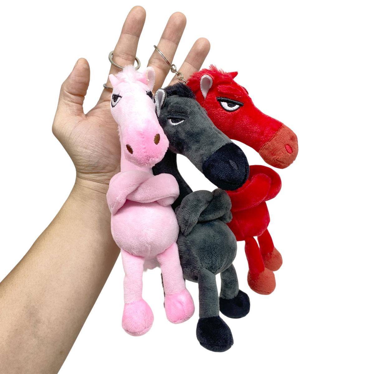 Móc Khoá Thú Bông Hình Ngựa - ZMGJ - Màu Hồng