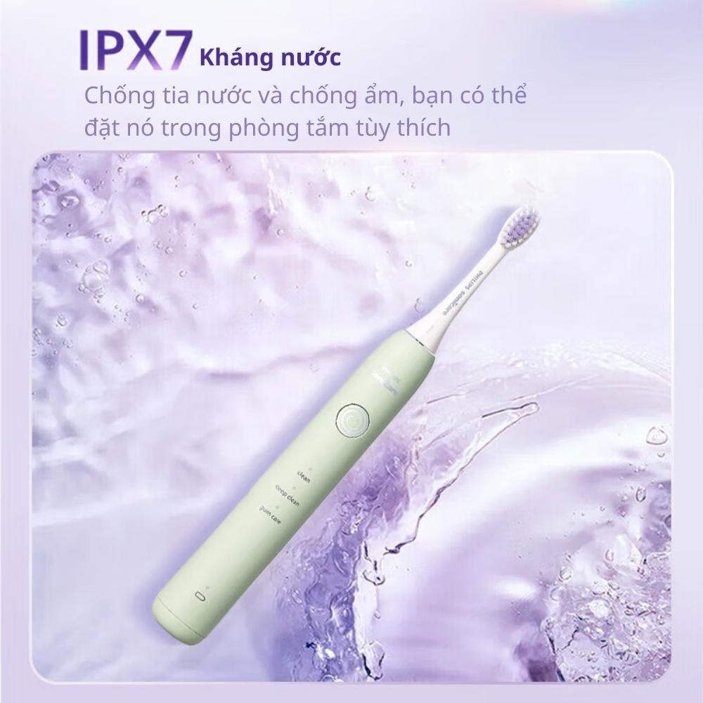 Bàn chải đánh răng điện Philips HX2411 với 3 chế độ làm sạch - Hàng nhập khẩu