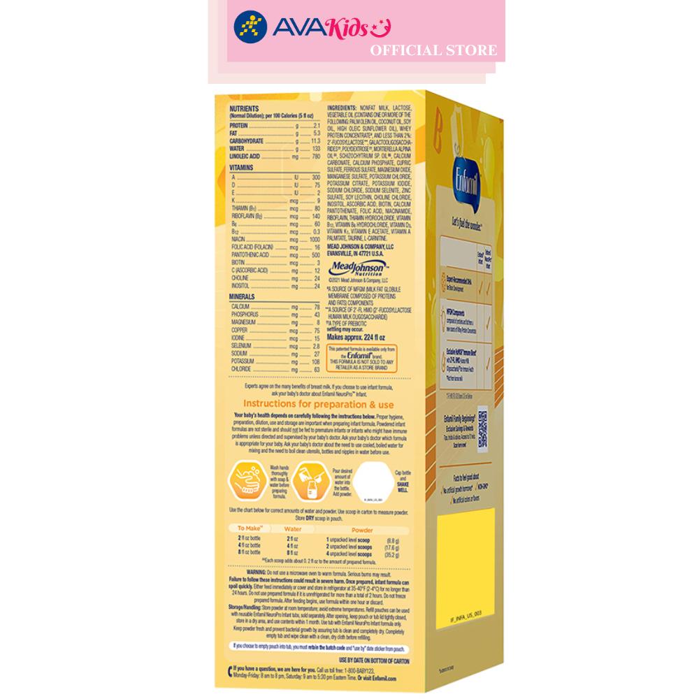 Sữa bột Enfamil Neuropro Infant Formula 890g (0 - 12 tháng) - Hàng Chính Hãng