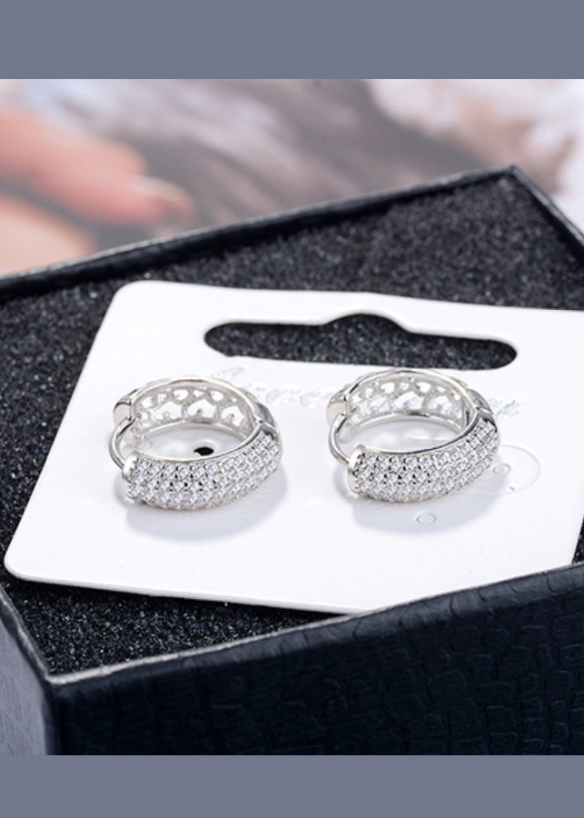 Bông tai khoen nạm đá BHBT360