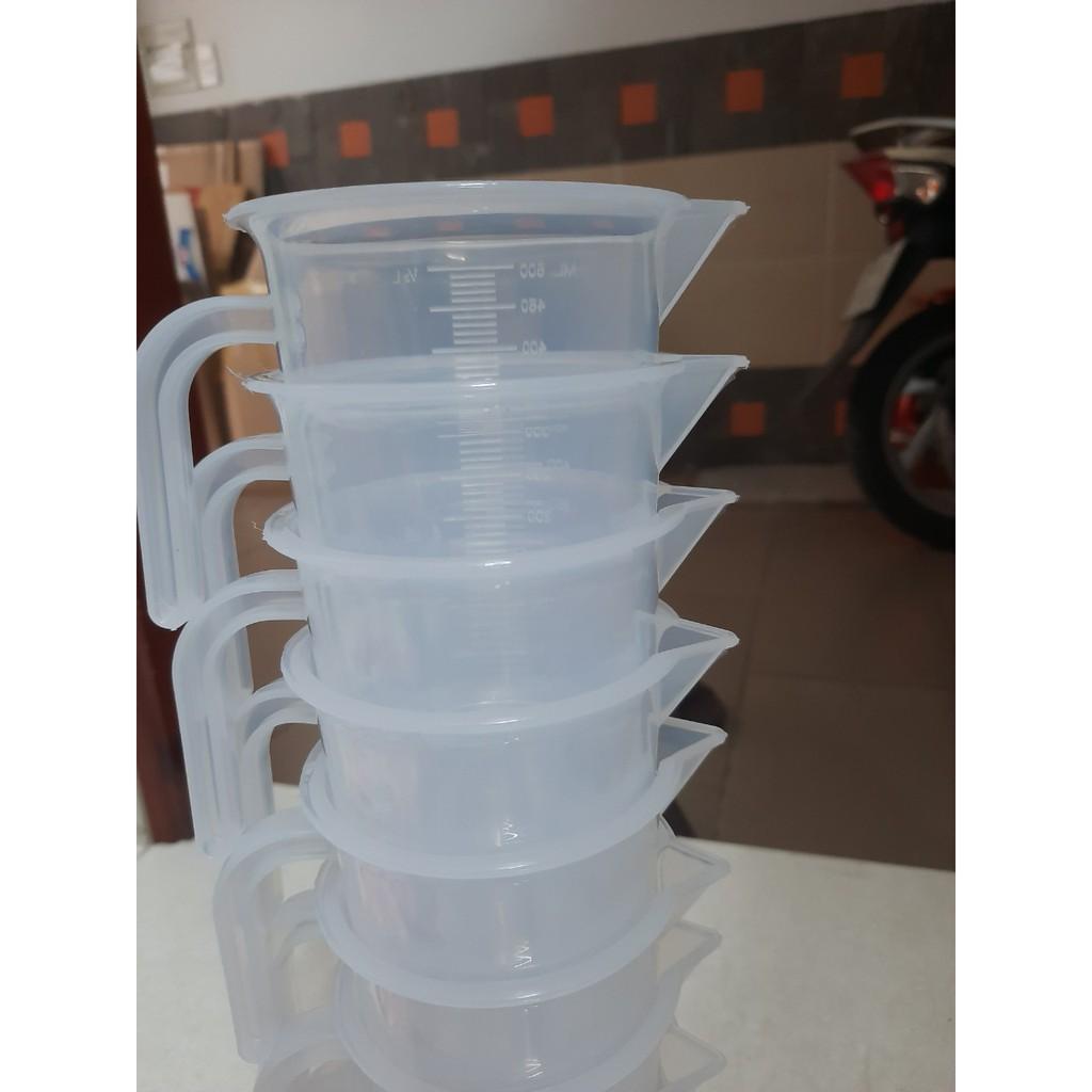 CA LY ĐONG NHỰA ĐỊNH LƯỢNG CHIA VẠCH 250ML - 500ML - 1000ML
