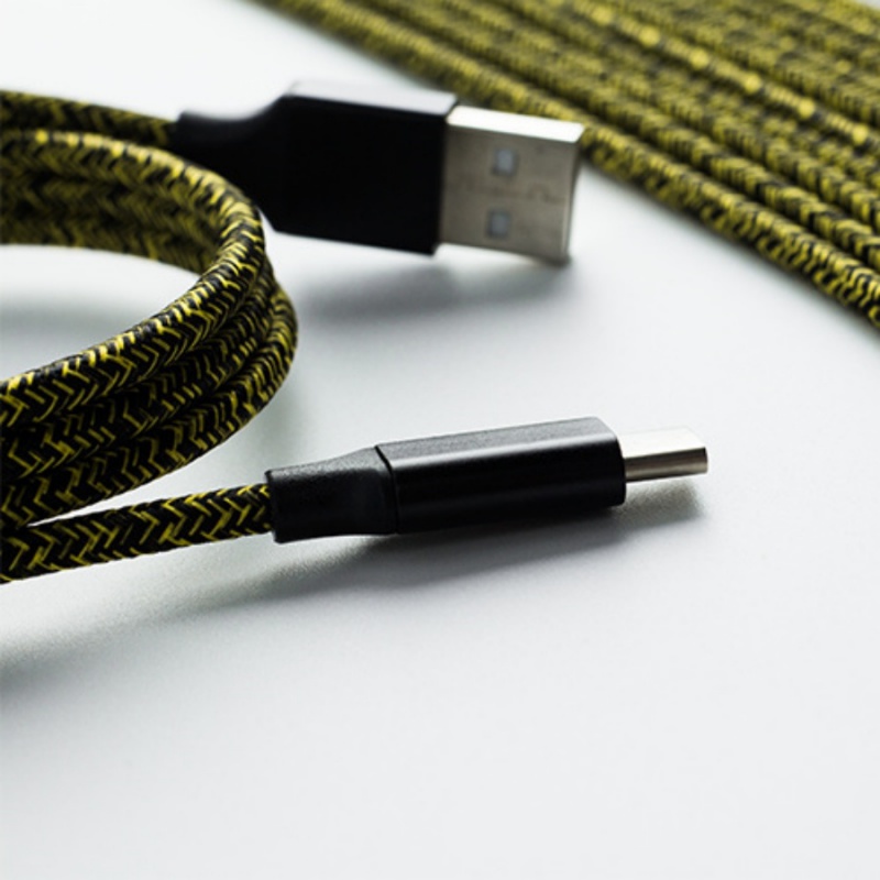 Dây cáp sạc cổng USB-C (Type C) siêu dài dây dù bện chống đứt, chống xoắn rối - Giao màu ngẫu nhiên