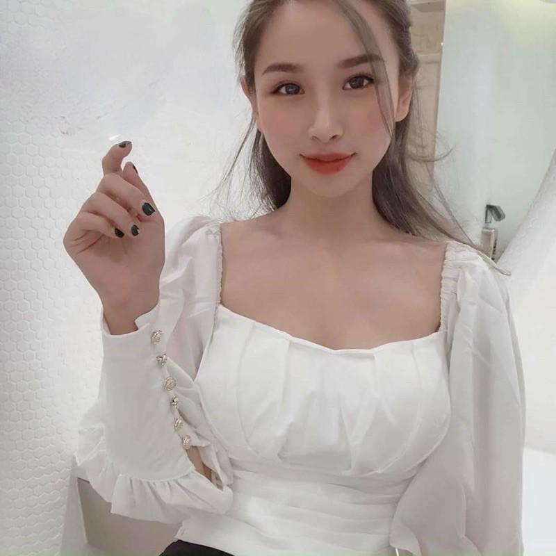 Áo cúp ngực tay phồng