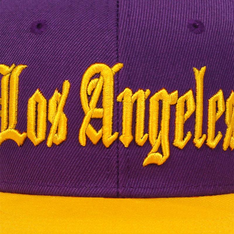 Los Angeles Hip Hop Cap Cotton Cotton Mũ Snapback cho người lớn Mũ bóng chày hoang dã Mùa hè Mũ Sun Casual Mũ xe tải Caps Color: Purple