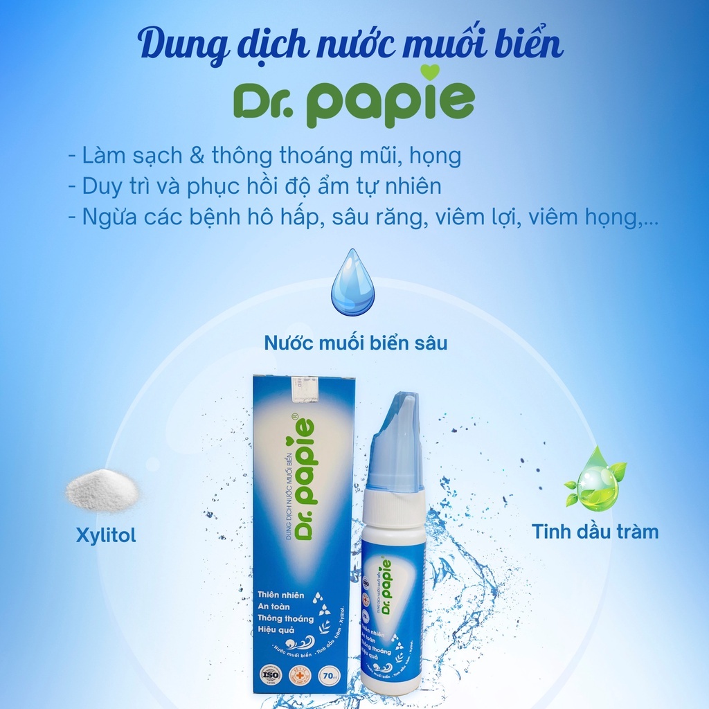 Dung dịch nước muối biển sâu Dr.Papie 70ml