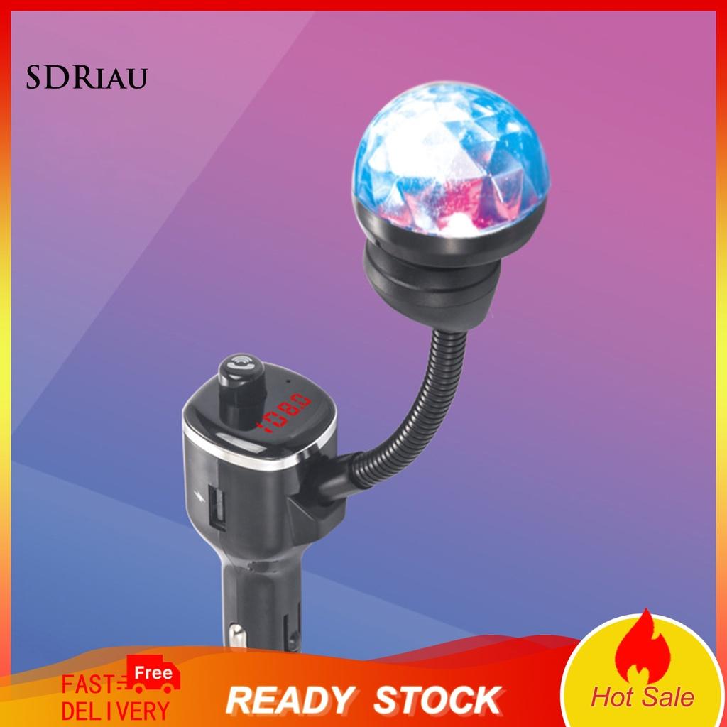 *QCDZ* Car Bluetooth Player 3 USB Quick Charge ABS Car Charger with Ambient Light for Auto