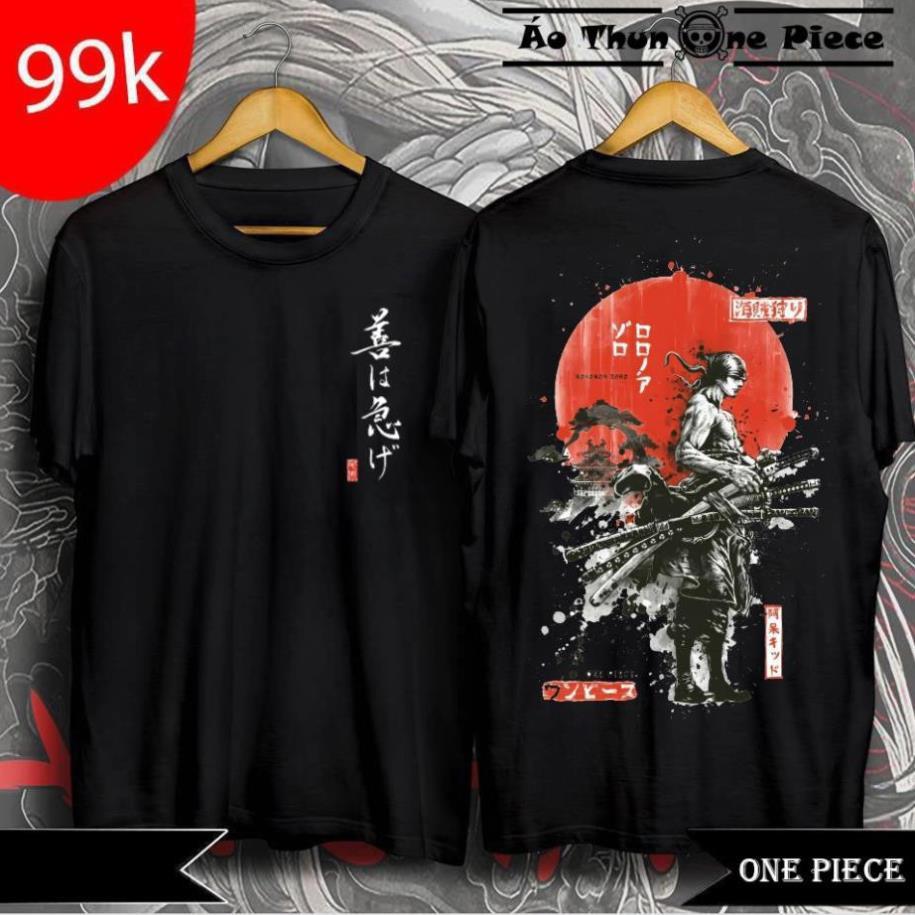Áo Thun In Hình Roronoa Zoro 3 Mẫu Áo Đen Cực Ngầu, Cực chất 202 0- Áo Thun One Piece