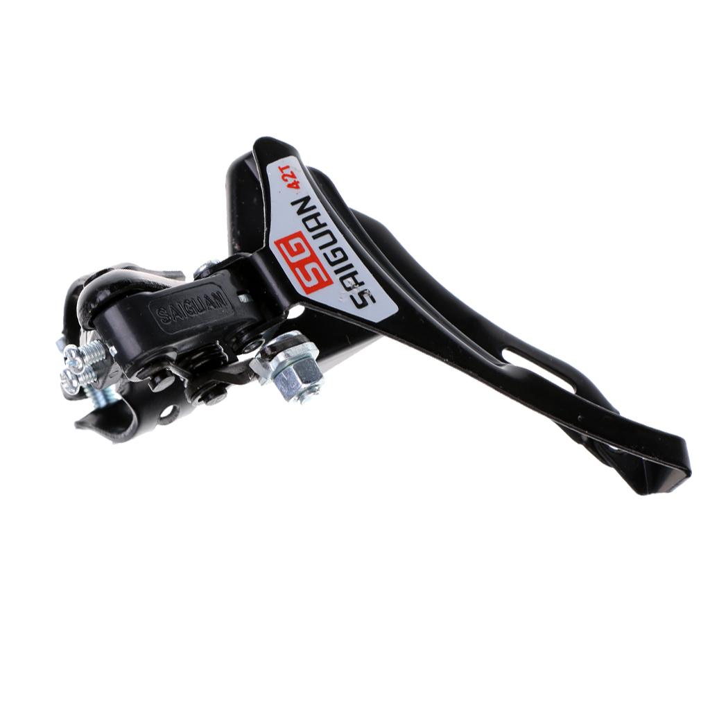 Bicycle Front Derailleur 31.8mm Clamp Bottom/Top Pull Mountain Road Bike MTB Bicycle Parts Black