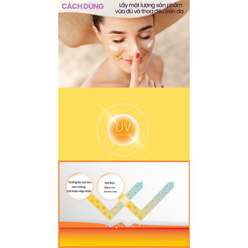 Kem Chống Nắng Nâng Tone WHISIS Pure Esthetic Daily Fit Tone Up Sun Block 50g