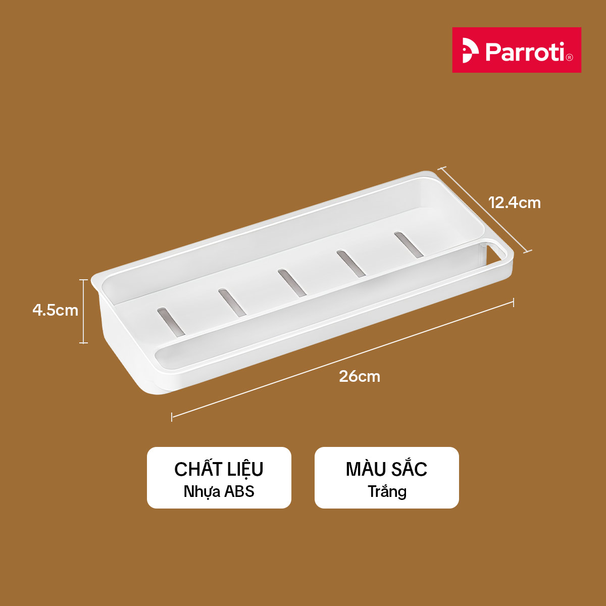 Giỏ đựng đồ rửa chén cao cấp, khay đựng miếng rửa bát, có khay chứa nước - Parroti Tidy - TD31