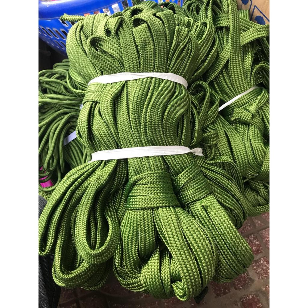 Quận dây dù xanh bản to dài 10m