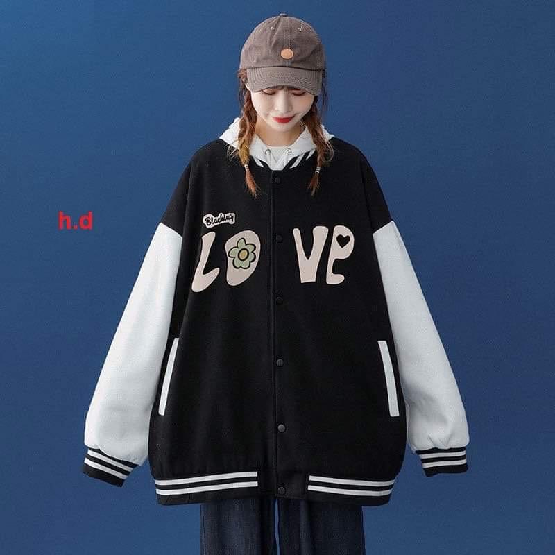 Áo bomber LOVE phối tay HD6