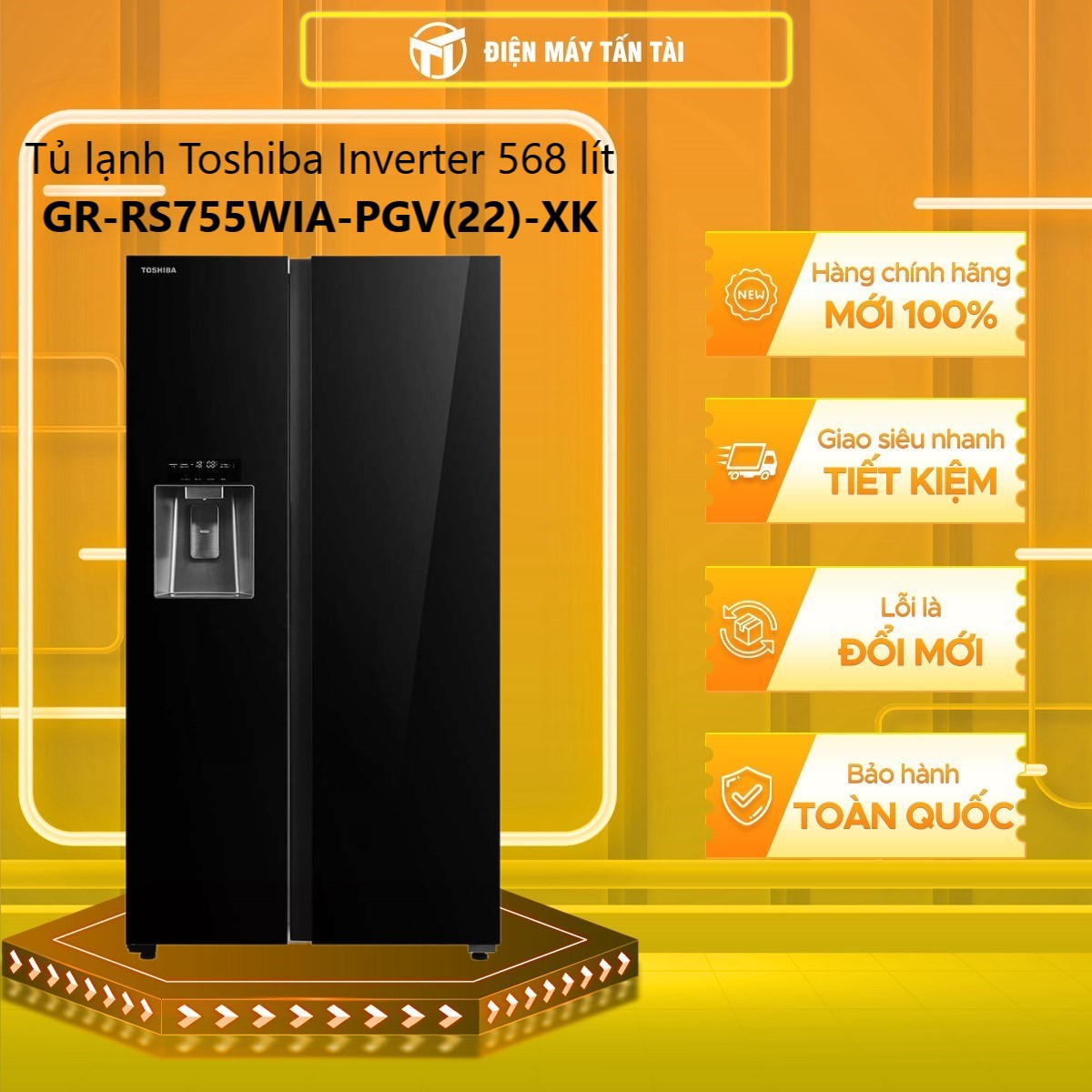 GR-RS755WIA-PGV(22)-XK - Tủ Lạnh Toshiba GR-RS755WIA-PGV(22)-XK  - Hàng Chính Hãng - Chỉ Giao Hồ Chí Minh