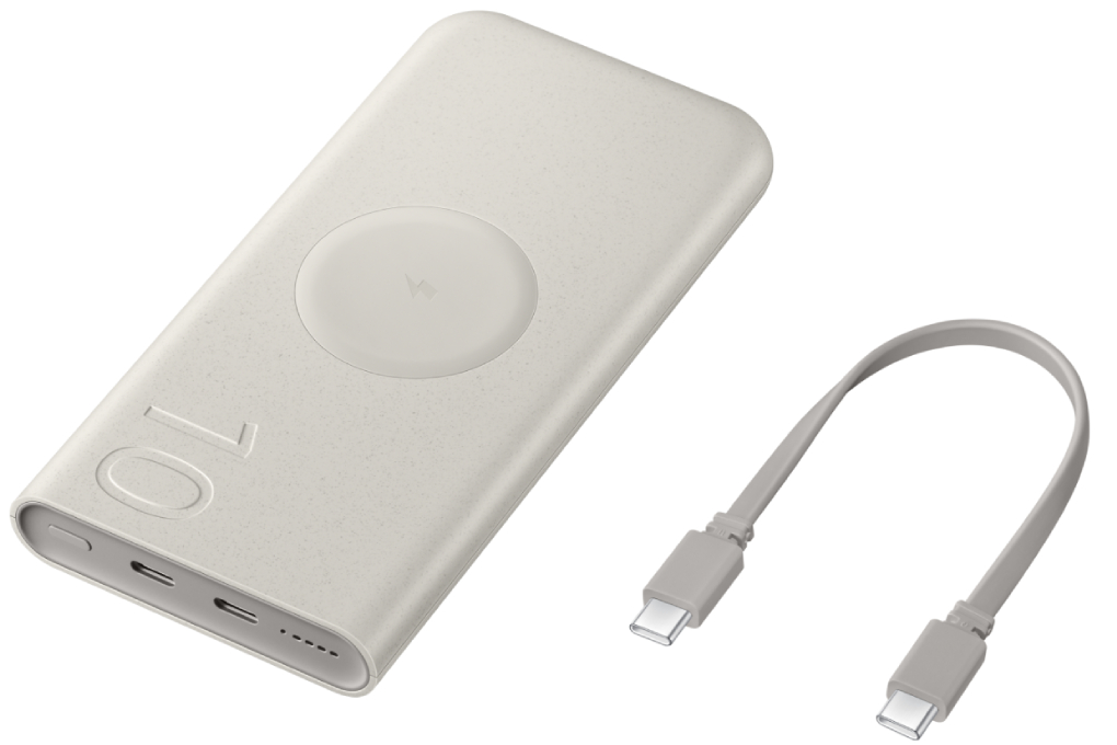Pin Dự Phòng KHÔNG DÂY  Samsung 10.000mAh 25W (EB-U2510) (kèm cáp Type-C 0.2m) - Hàng Chính Hãng