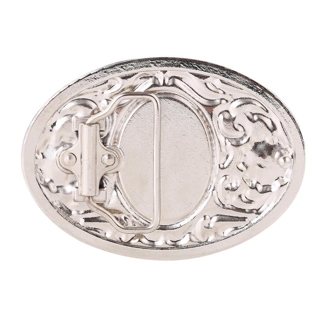 Retro Style Cowboy Belt Buckle Turquoise Stone Buckle 9x7cm Antique Silver