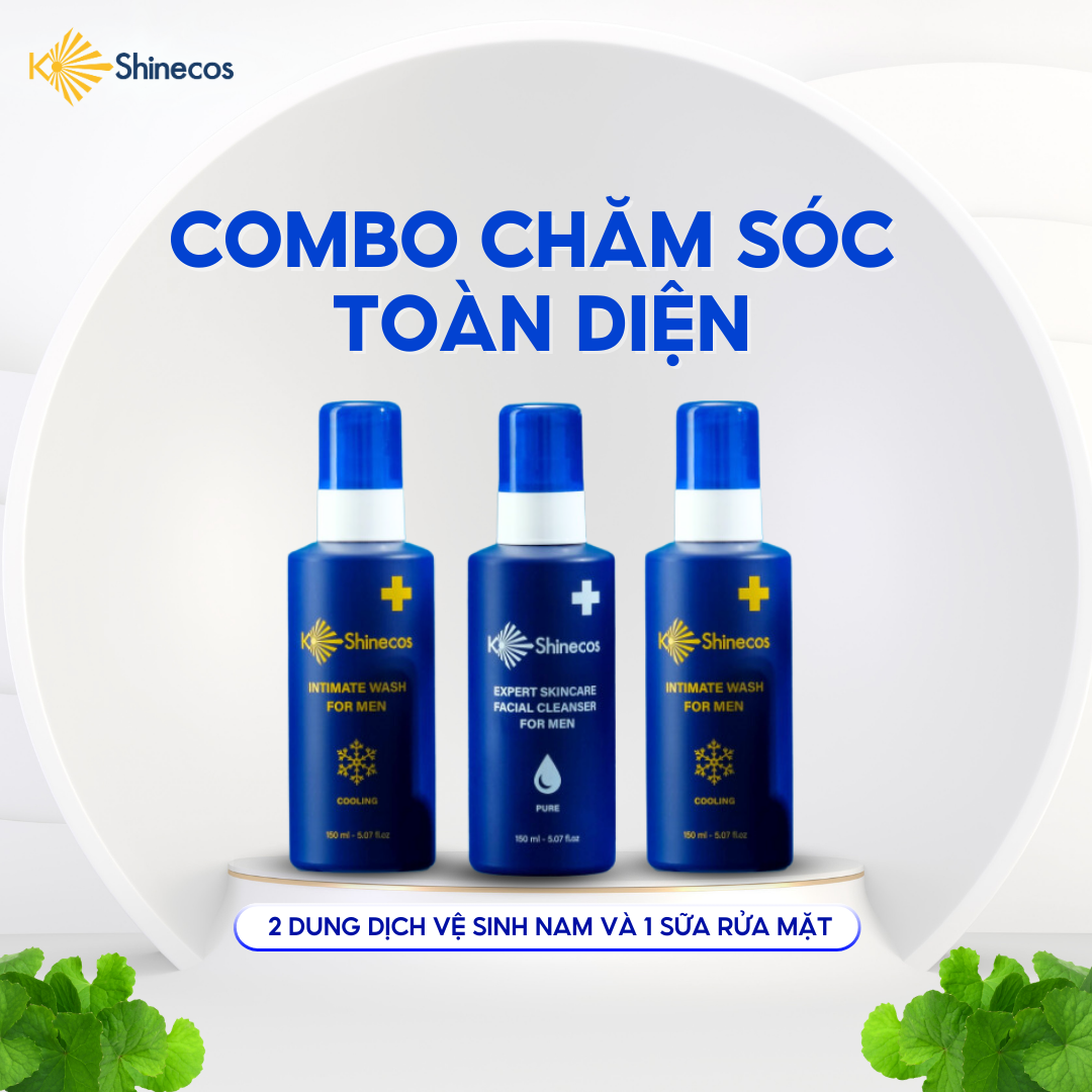 [COMBO] 2 Dung Dịch Vệ Sinh 1 Gel Rửa Mặt - Chăm Sóc Toàn Diện Cho Nam Kshinecos