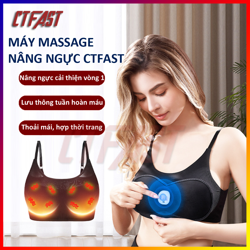 Máy massage ngực thông minh CTFAST WX-006: Mát xa 5 cấp độ rung kết hợp nhiệt ổn định hỗ trợ giảm tình trạng chảy xệ, cải thiện nâng và tăng kích thước vòng 1 đem lại vóc bộ ngực săn chắc quyến rũ - Món quà ý nghĩa dành cho chị em phụ nữ