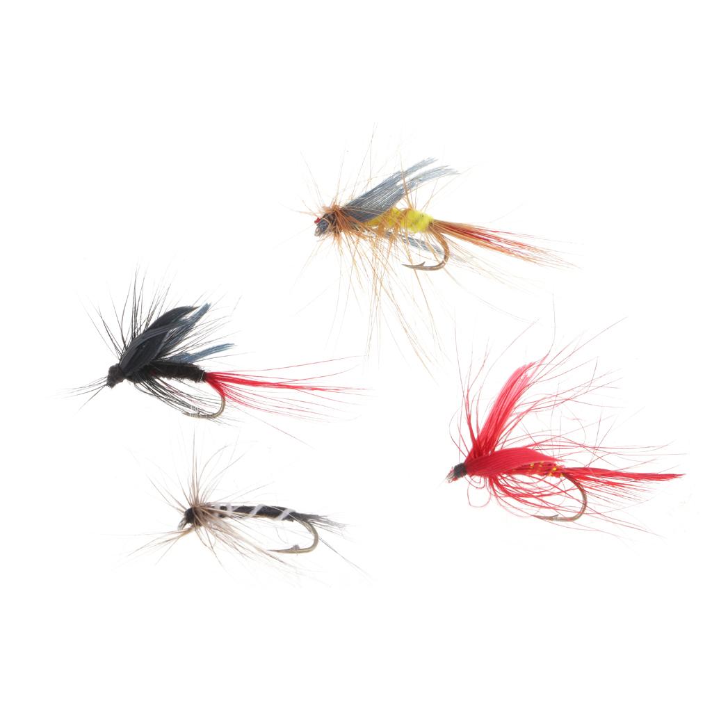 120pcs Dry/Wet Fly Fishing Insects Flies Different Style Salmon Trout Flies