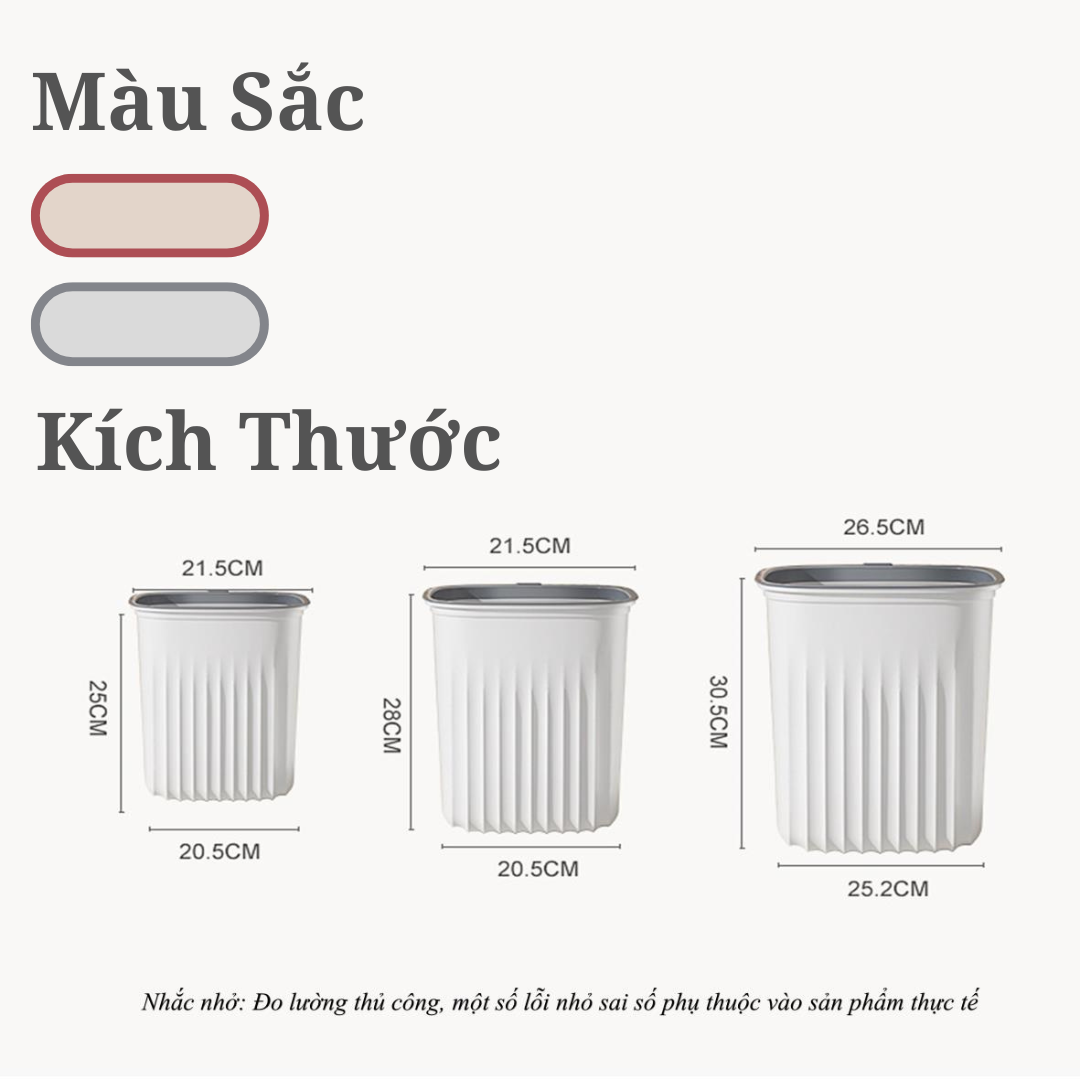 Thùng rác, thùng rác nhựa, chất liêu nhựa dẻo - Chịu lực tốt - Có vòng cố định túi rác - Thay túi rác dễ dàng - Màu hồng