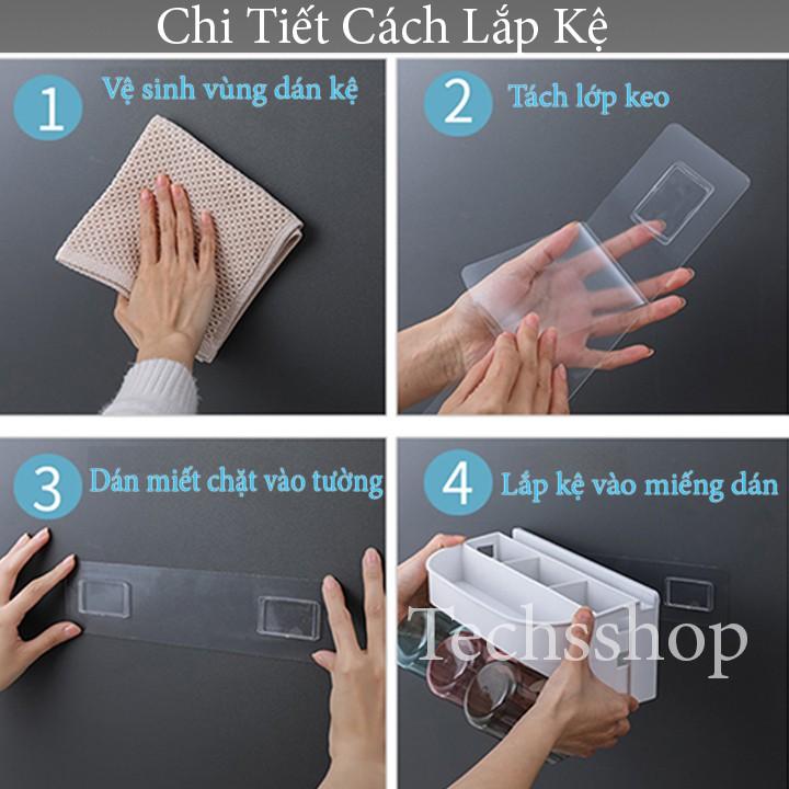 Kệ Để Bàn Chải Kem Đánh Răng Máy Xấy Tóc 5In1 Renai Ra-852B - Kệ Nhả Kem Nhà Tắm Loại 3 cốc, Loại 4 cốc