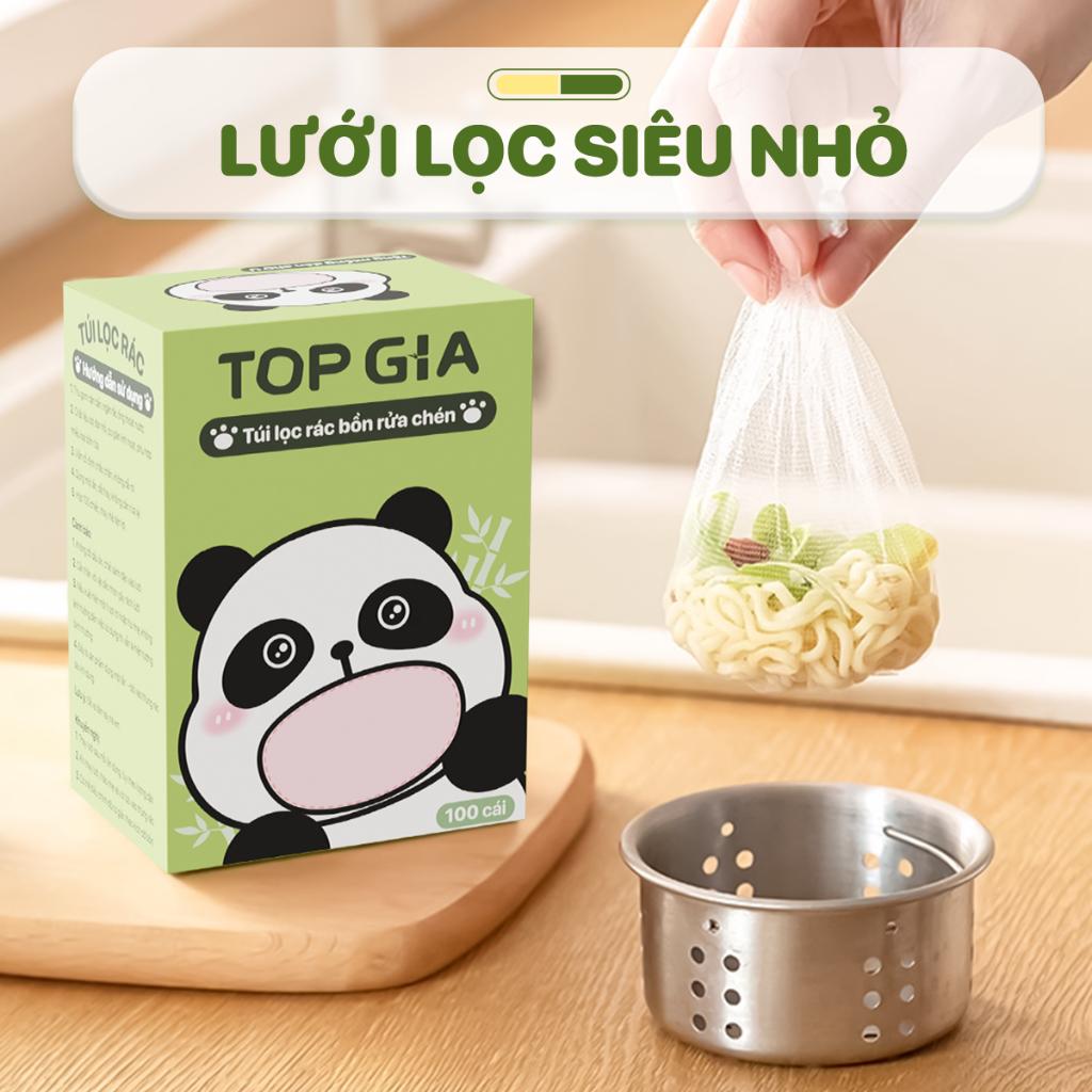 100 túi lọc rác bồn rửa chén TOPGIA, giỏ lưới tiện lợi, giữ cho chậu rửa luôn sạch sẽ