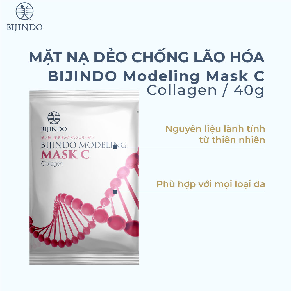 Combo 3 Mặt Nạ Dẻo Chống Lão Hoá BIJINDO Modeling Mask C (Collagen) 40g