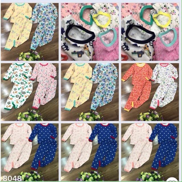 Bộ dài tay cotton Bé gái xuất nhật