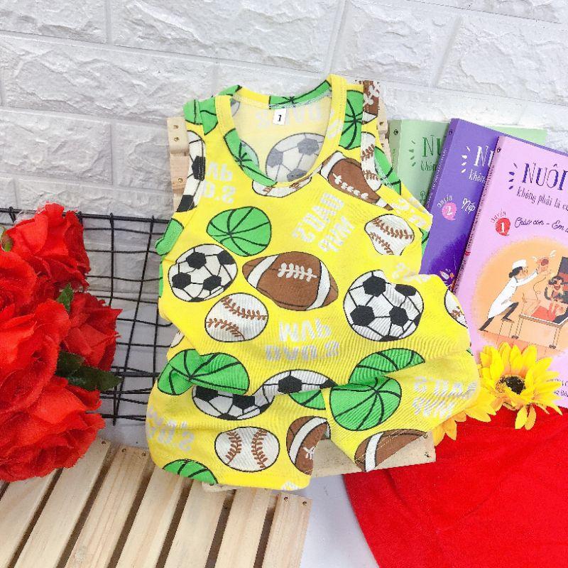 Bộ ba lỗ bé trai chất cotton co giãn 4c