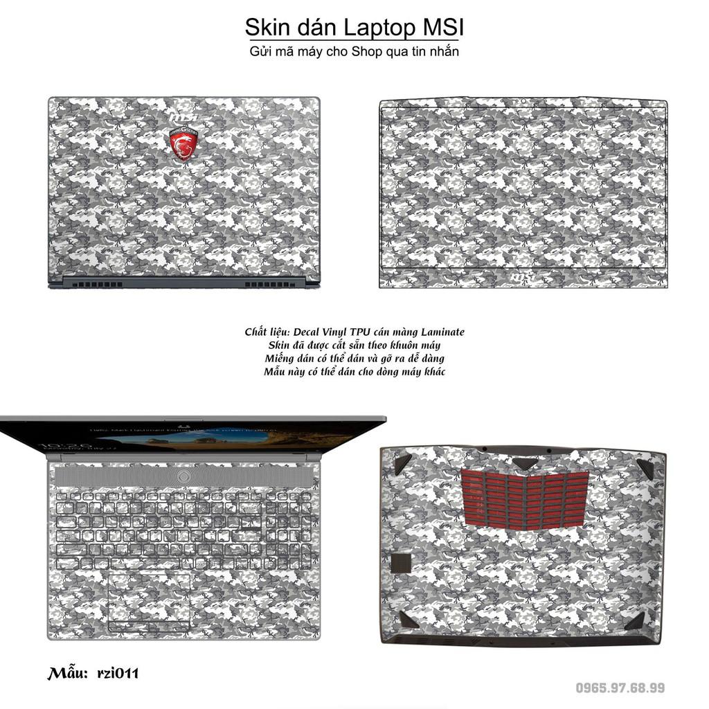 Skin dán Laptop MSI in hình rằn ri _nhiều mẫu 2 (inbox mã máy cho Shop)