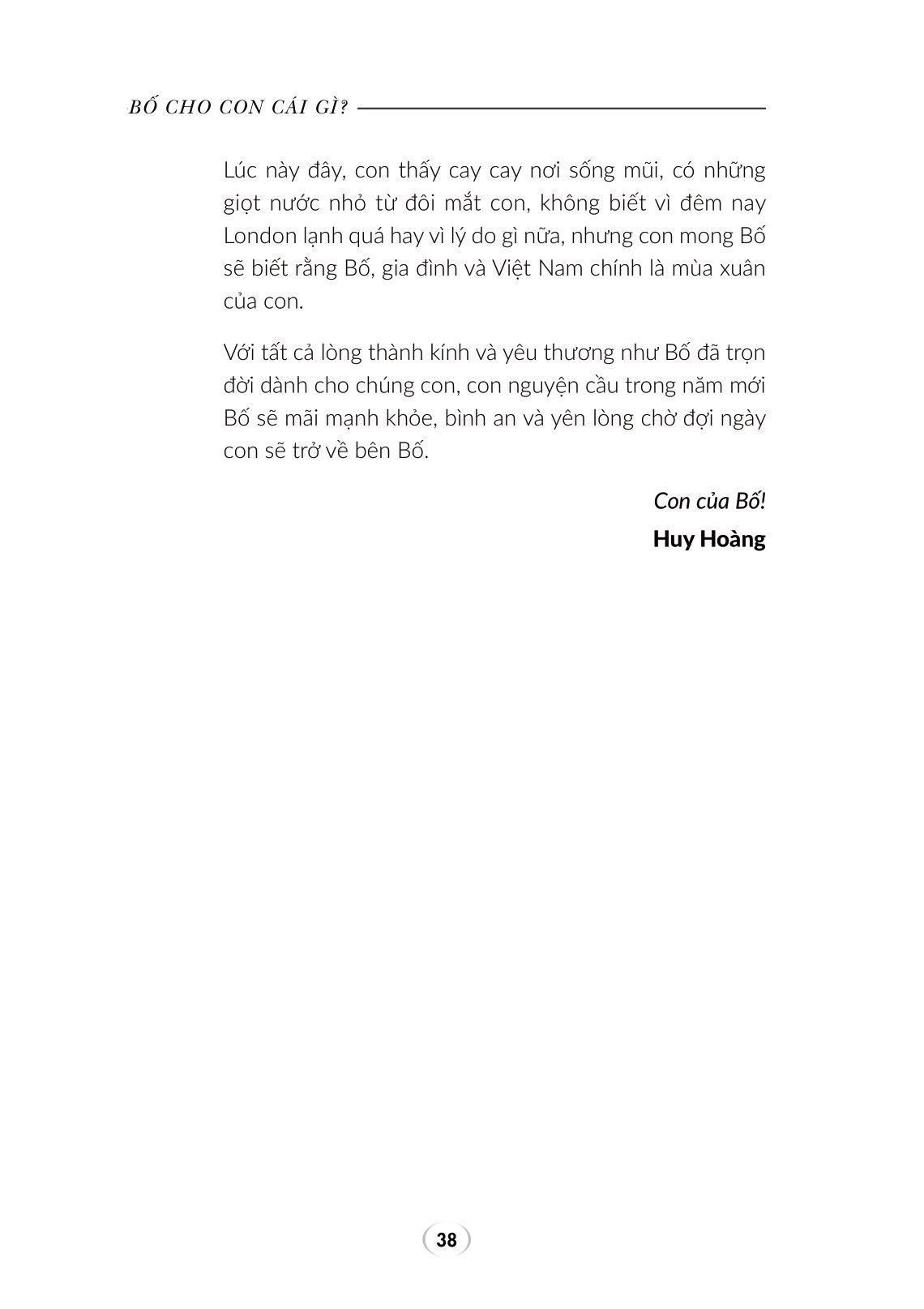 Bố Cho Con Cái Gì?