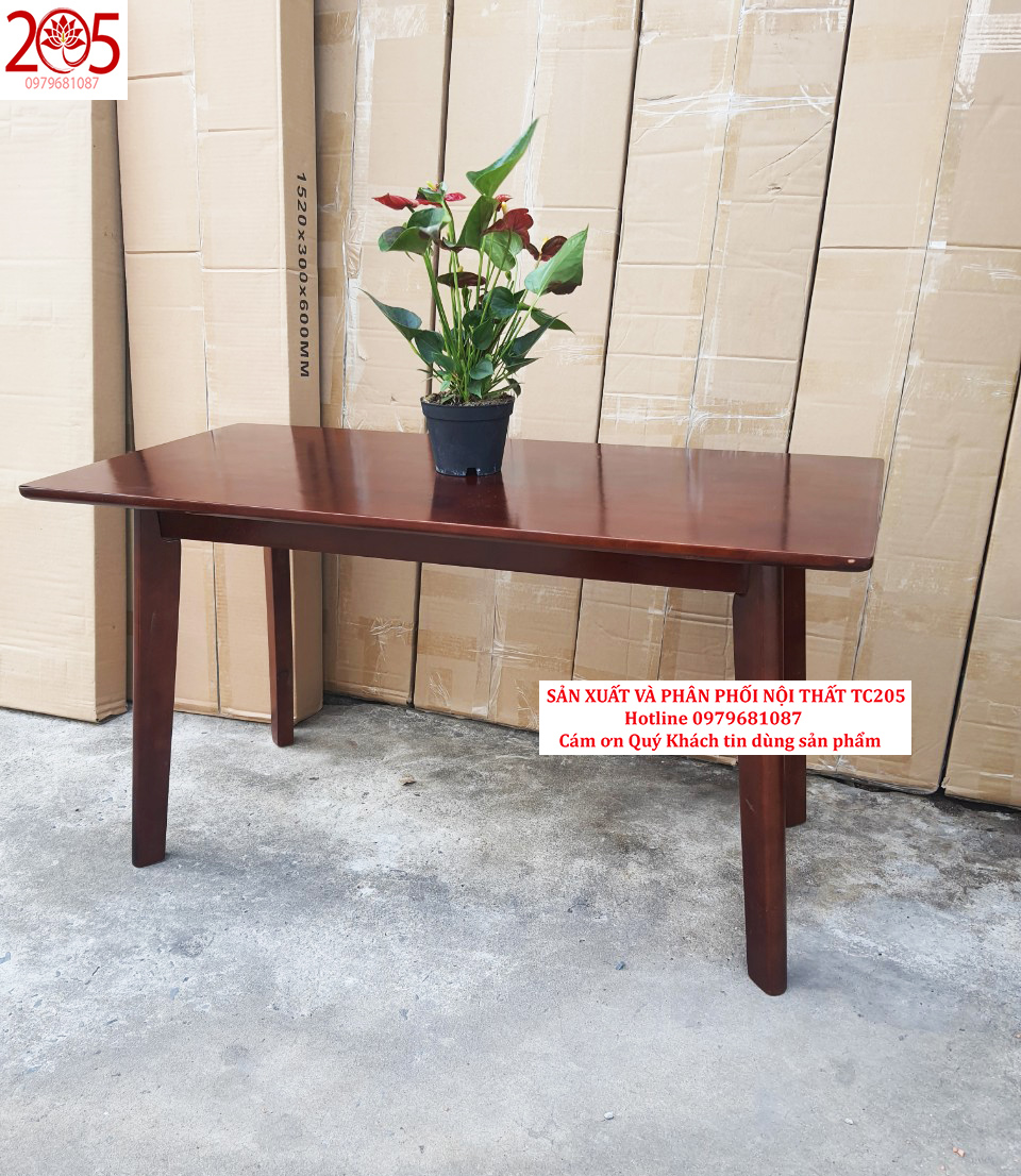 BÀN SOFA CHÂN DẸP GỖ CAO SU 100% - RUBBER WOOD TABLE