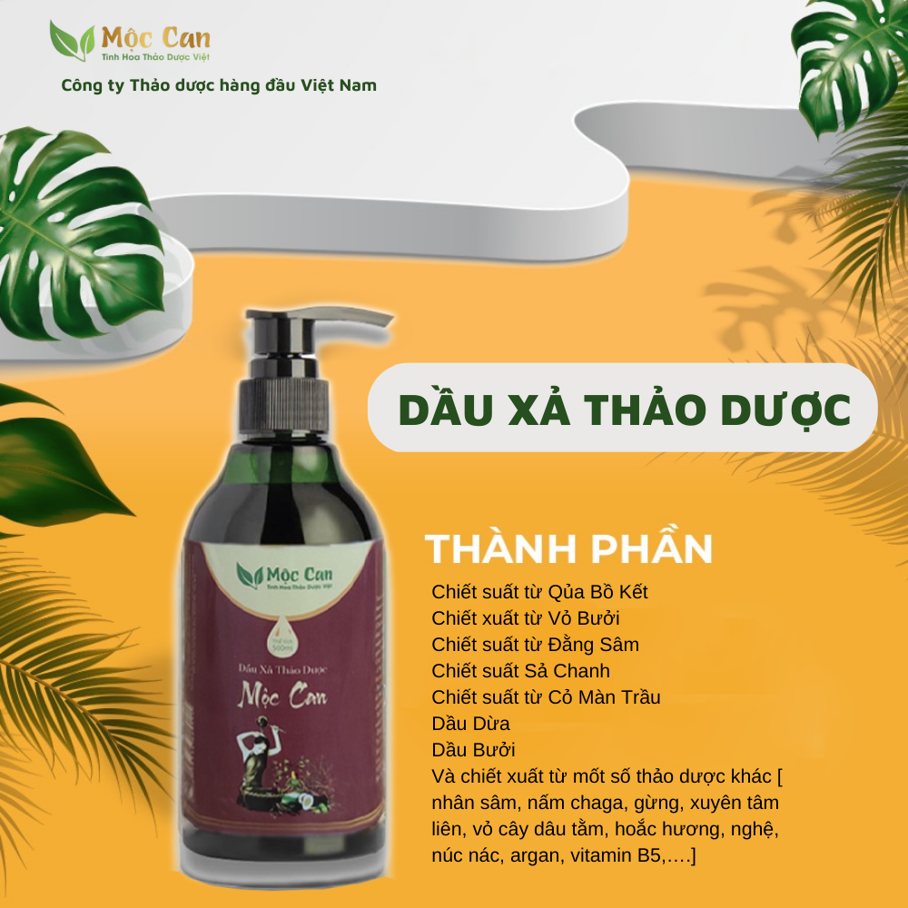 Dầu Gội Thảo Dược Hà Thủ Ô Bồ Kết Ngăn Ngừa Rụng Tóc Kích Thích Mọc Tóc Cho Mái Tóc Suôn Mượt 500ml