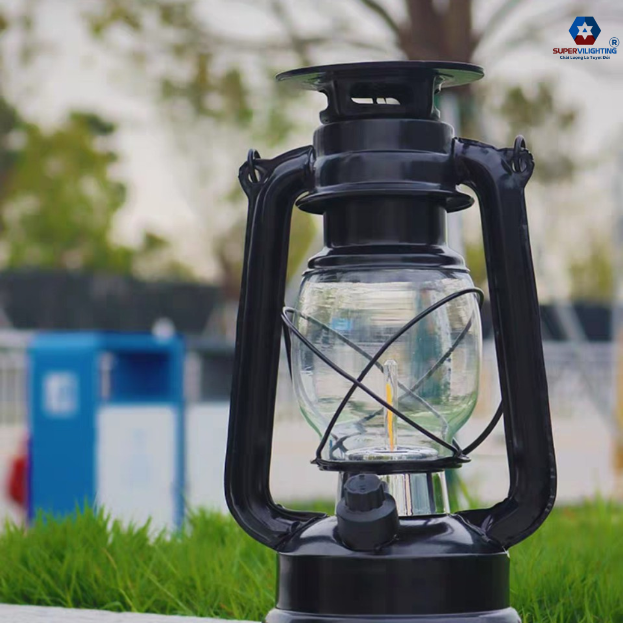 Đèn thả trần trang trí ngoài trời chống bão kiểu cổ điển lắp bóng quán cafe sữa SuperVilighting