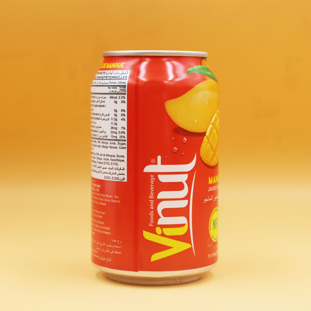 Khay 24 Lon Nước Ép Xoài Vinut 330ml
