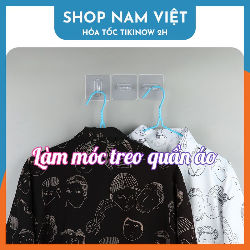 Miếng Dán Khoen Đa Năng Treo Chai Sữa Tắm, Dầu Gội, Móc Quần Áo