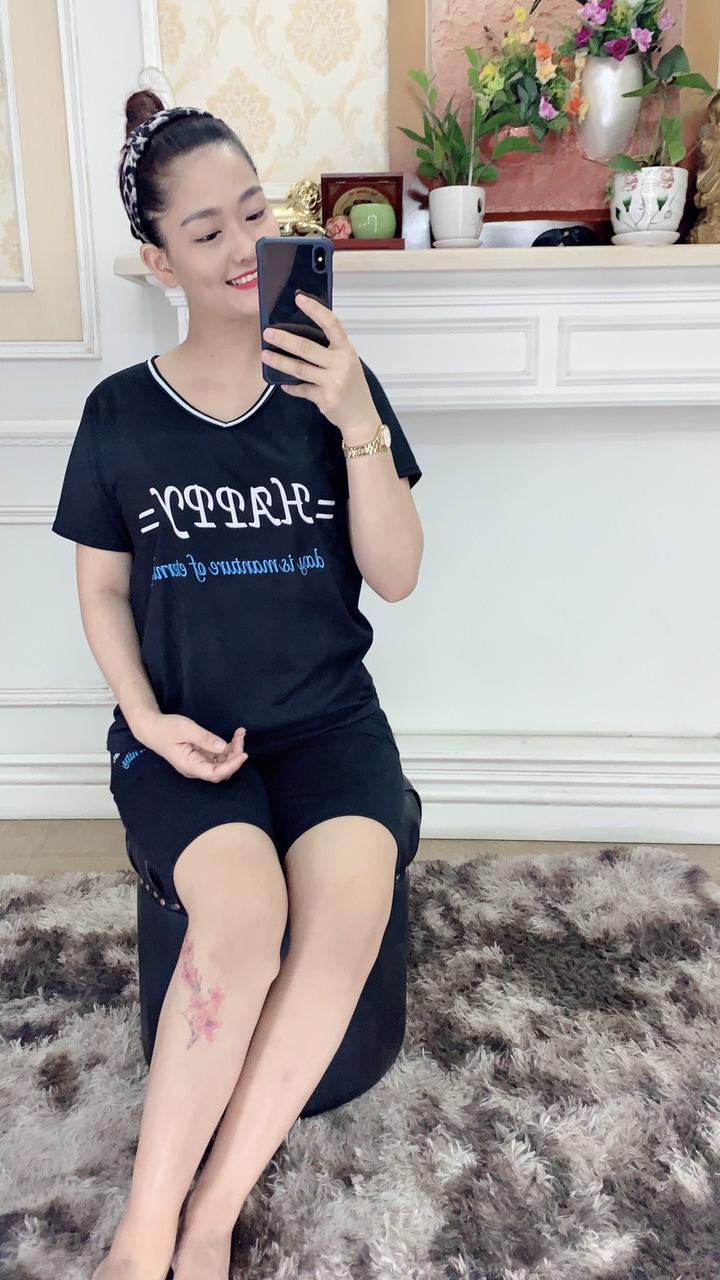Bộ đùi cổ tim chất cotton đẹp, mịn, co giãn 4 chiều