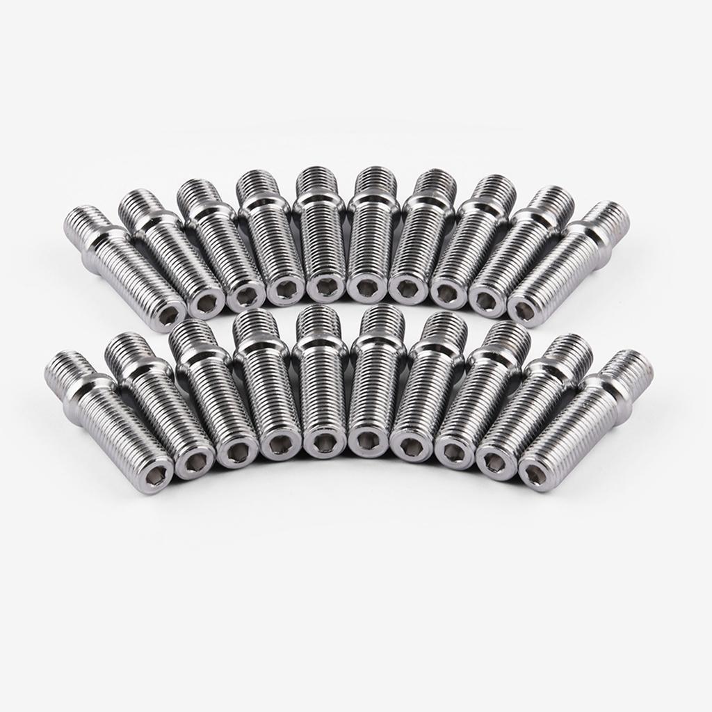 40 Pieces M12x1.5-M12x1.5 Extended Wheel Stud Conversion Tall Lug Screw Adapter