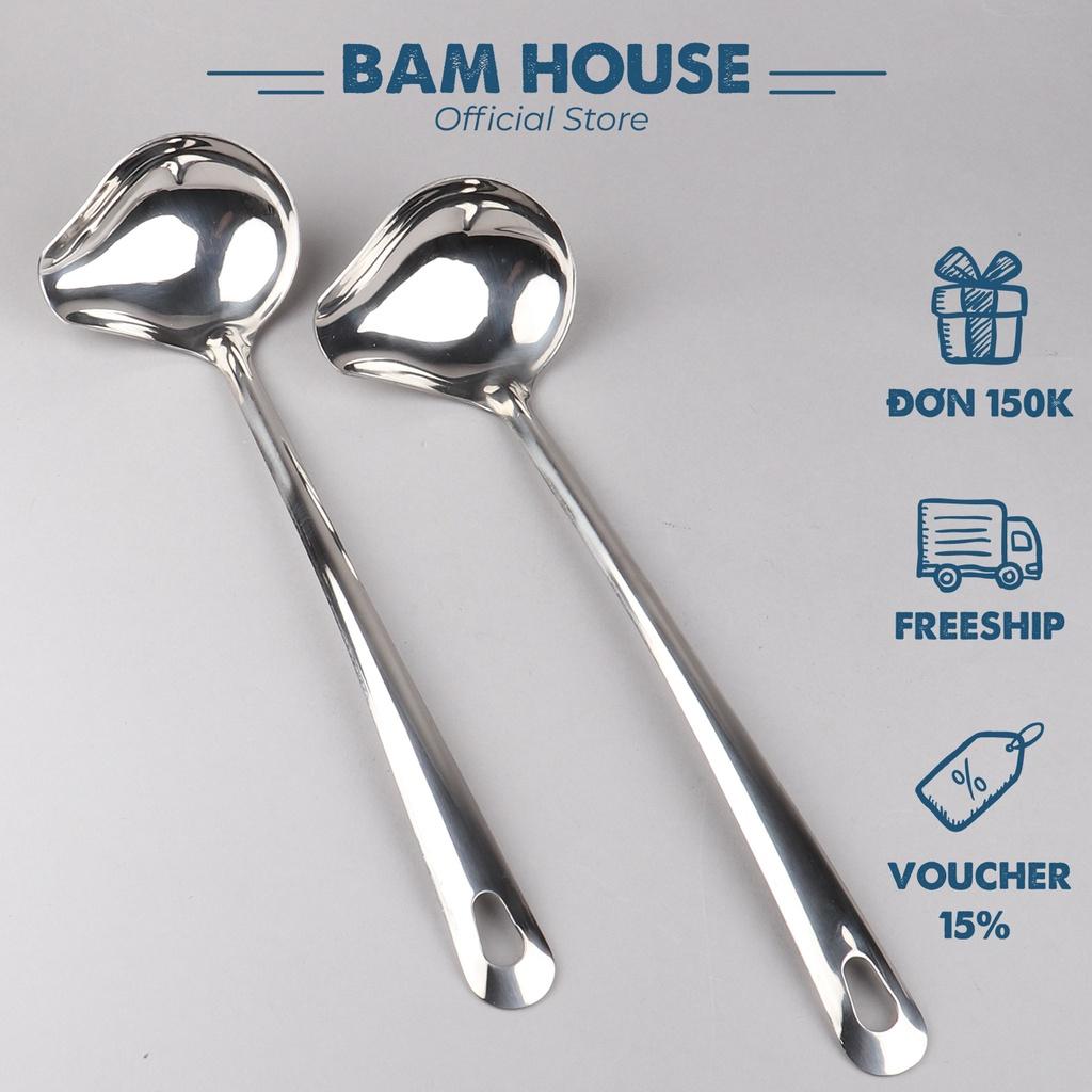 Vá mỏ vịt Bam House inox 304 loại dày đa năng có miệng rót tiện lợi cao cấp VMV04