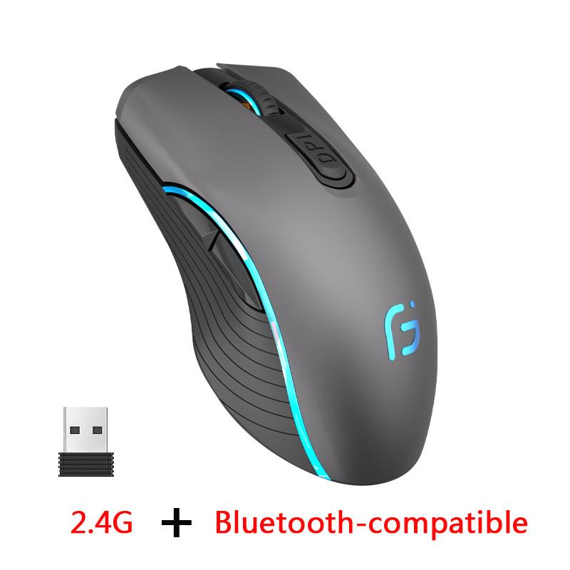 Chuột Máy Tính Chơi Game Bluetooth Không Dây 2.4Ghz Chế Độ Kép 2 Trong 1 Chuột 1600Dpi Công Thái Di Động Chuột Quang dành Cho Laptop