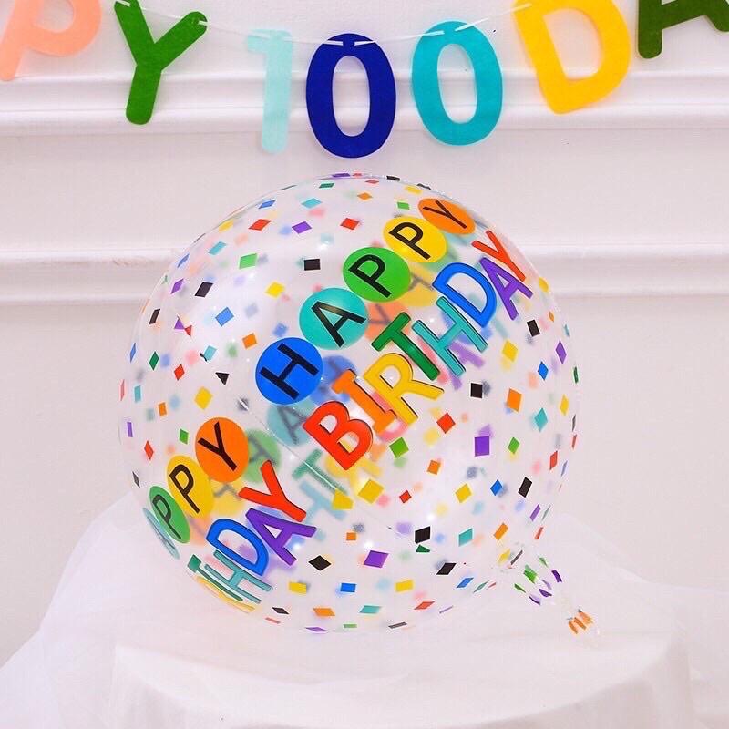 Bong bóng 4D in chữ Happy birthday trang trí sinh nhật, sự kiện cho bé trai, bé gái 22 inch nhiều màu - BOBABO