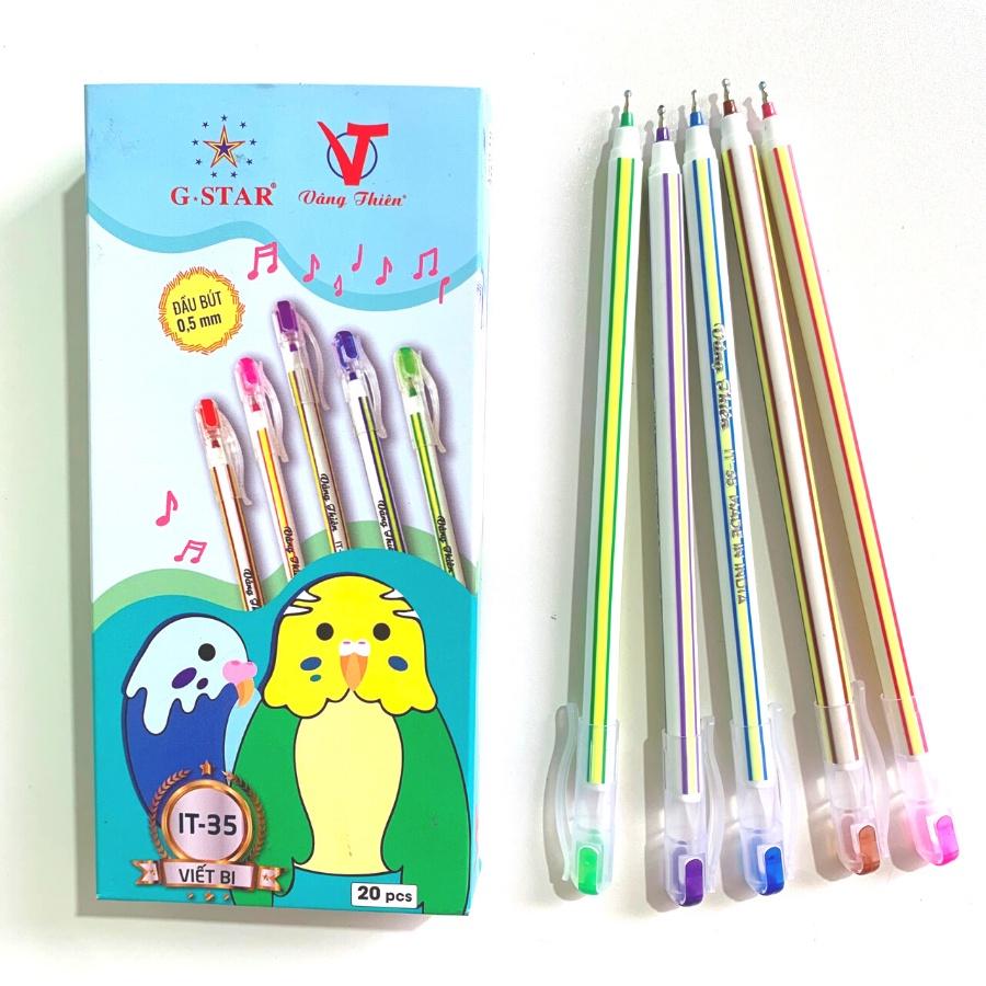 Bút viết bi Ấn Độ mực xanh ngòi 0.5mm Gstar IT-35