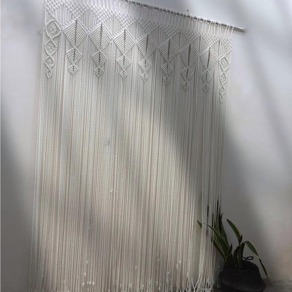 Rèm,màn cửa trang trí macrame,vách ngăn, màn chắn macrame - Rộng 1,5x2,2m - ảnh thật