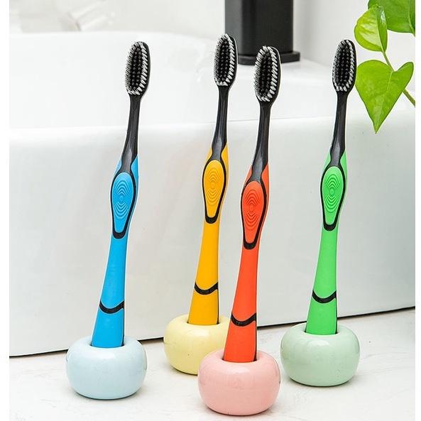Bàn Chải Đánh Răng Vệ Sinh Răng Miệng Than Tre Hoạt Tính Lông Mềm HÀN QUỐC BOSSI H143